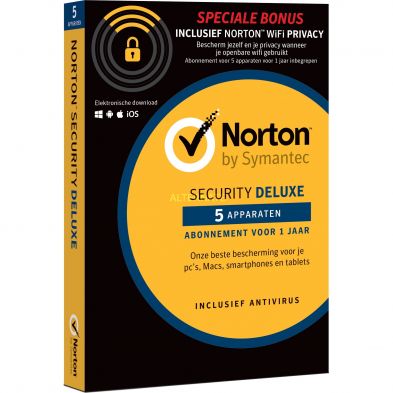 Norton Security 3.0 Deluxe (5 Apparaten / 1 Jaar)